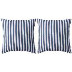 Gossi perne de exterior, 2 buc., imprimeu dungi, 45x45 cm, bleumarin