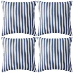 Gossi perne de exterior, 4 buc., imprimeu dungi, 45x45 cm, bleumarin