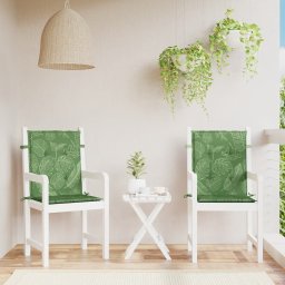 Gossi perne de scaun spatar jos, 2 buc., model frunze, textil