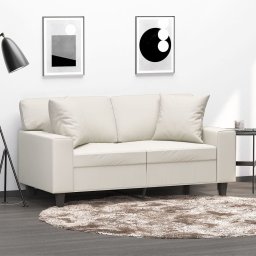 Gossi perne decorative, 2 buc., crem, 40x40 cm, piele ecologica