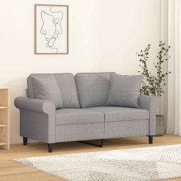 Gossi perne decorative, 2 buc., gri deschis, 40x40cm, material textil