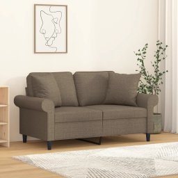 Gossi perne decorative, 2 buc., gri taupe, 40x40 cm, material textil