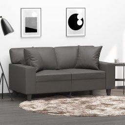 Gossi perne decorative, 2 buc., gri, 40x40 cm, piele ecologica