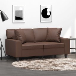 Gossi perne decorative, 2 buc., maro, 40x40 cm, piele ecologica