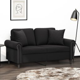 Gossi perne decorative, 2 buc., negru, 40x40 cm, catifea