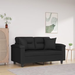 Gossi perne decorative, 2 buc., negru, 40x40 cm, microfibra