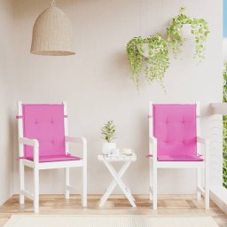 Gossi perne pentru scaune cu spatar mic, 2 buc., roz, textil