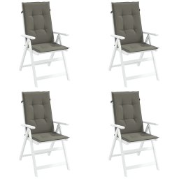 Gossi perne scaun cu spatar inalt 4 buc. melanj gri 120x50x4cm textil