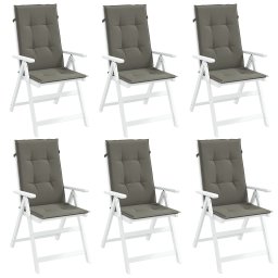 Gossi perne scaun cu spatar inalt 6 buc. melanj gri 120x50x4cm textil