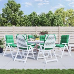Gossi perne scaun cu spatar mic, 6 buc., verde, textil oxford