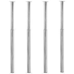 Gossi picioare de masa telescopice, 4 buc., crom, 710 mm-1100 mm