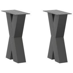 Gossi picioare pentru masuta cafea in forma de x 2 buc antracit otel