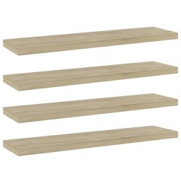 Gossi placi biblioteca, 4 buc, stejar sonoma, 40 x 10 x 1,5 cm, pal