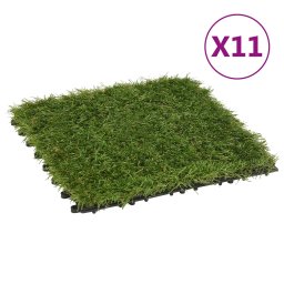 Gossi placi de iarba artificiala, 11 buc, verde, 30x30 cm