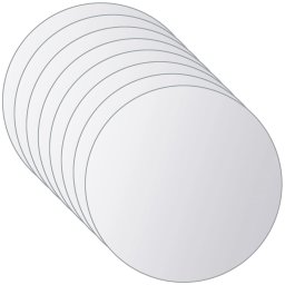 Gossi placi de oglinda, 16 buc., sticla, rotund