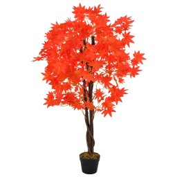 Gossi planta artificiala artar cu ghiveci, rosu, 120 cm