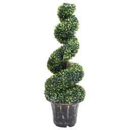 Gossi planta artificiala de cimisir cu ghiveci, verde, 100cm, spirala