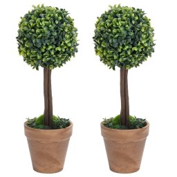 Gossi plante artificiale cimisir cu ghiveci, 2 buc. verde 33 cm minge