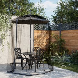 Gossi plasa de tantari pentru umbrela 220 ochiuri negru Φ300x230 cm