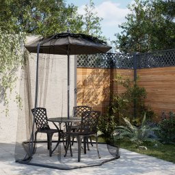 Gossi plasa de tantari pentru umbrela 220 ochiuri negru Φ330x250 cm