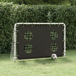 Gossi poarta de fotbal cu plasa de antrenament, 184x61x122 cm, otel
