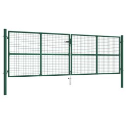 Gossi poarta de gradina din plasa, verde, 390 x 125 cm, otel