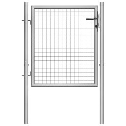 Gossi poarta de gradina, argintiu, 105 x 125 cm, otel galvanizat