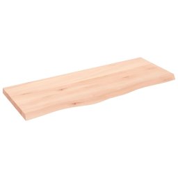 Gossi polita de perete, 100x40x(2-4)cm, lemn masiv de stejar netratat