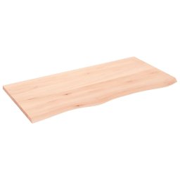Gossi polita de perete, 100x50x2 cm, lemn masiv de stejar netratat