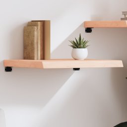 Gossi polita de perete, 60x50x(2-6) cm, lemn masiv de stejar netratat