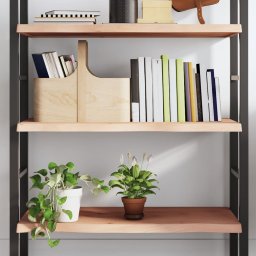 Gossi polita de perete, 80x60x(2-4) cm, lemn masiv de stejar netratat