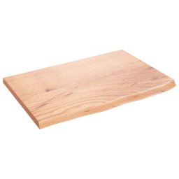 Gossi polita perete maro deschis 60x40x2 cm lemn masiv stejar tratat