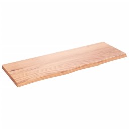 Gossi polita perete maro deschis 80x30x2 cm lemn masiv stejar tratat