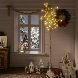 Gossi pom craciun 200 led-uri alb cald 2,2 m salcie interior/exterior