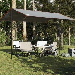 Gossi prelata de camping, gri si portocaliu, 400x294 cm, impermeabila