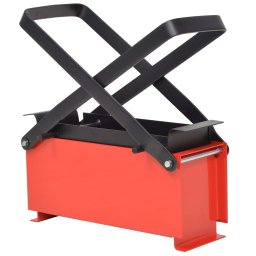 Gossi presa de bricheti din hartie, otel, 34x14x14 cm, negru si rosu
