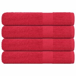 Gossi prosoape 4 buc rosu 100x200 cm 360 g/m2 100% bumbac