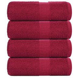 Gossi prosoape cu sapun 4 buc bordeaux 30x30 cm 360 g/m2 100% bumbac