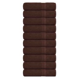 Gossi prosoape de baie 10 buc maro 100x150 cm 360 g/m2 100% bumbac