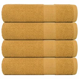 Gossi prosoape de baie 4 buc aur 100x150 cm 360 g/m2 100% bumbac
