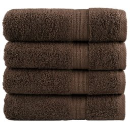 Gossi prosoape de baie premium solund 4 buc maro 100x150cm 600gsm