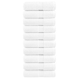 Gossi prosoape de maini premium solund 10 buc alb 30x30cm 600gsm