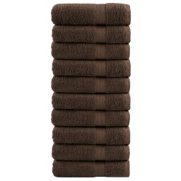 Gossi prosoape de maini premium solund 10 buc maro 50x100cm 600gsm