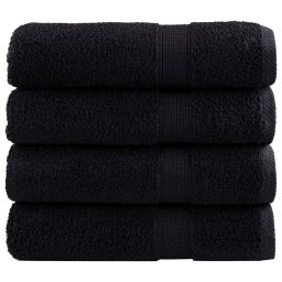 Gossi prosoape de maini premium solund 4 buc. negru 50x100cm 600 gsm