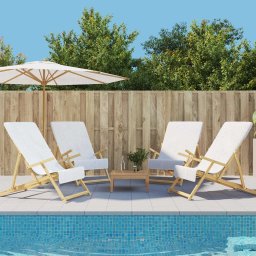Gossi prosoape de plaja, 4 buc., alb, 60x135 cm, textil 400 gsm