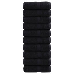 Gossi prosoape maini premium solund 10 buc negru 30x30 cm 600 gsm