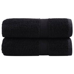 Gossi prosoape maini premium solund 2 buc negru 30x30 cm 600 gsm