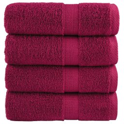 Gossi prosoape maini premium solund 4 buc bordo 30x30 cm 600gsm