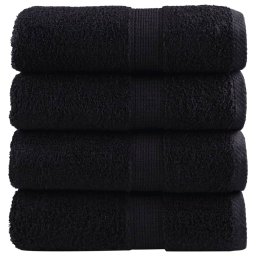 Gossi prosoape oaspeti premium solund 4 buc. negru 30x50 cm 600 gsm