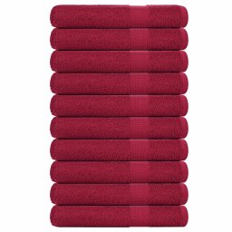 Gossi prosoape pentru sauna 10 buc bordeaux 360 g/m2 100% bumbac